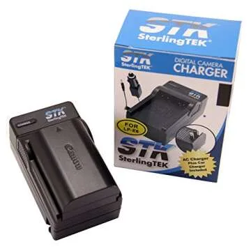 STK LP-E6 Charger for Canon LP-E6N Battery LPE6 Promaster LP-E6NH EOS R R5 R6 R7 5D Mark II III & IV 90D 70D 5Ds 6D 5Ds 80D 7D 60D 5Ds MKii MKii MKiii MKiv 5D4 LPE6N LPE6NH LP E6 E6N E6NH