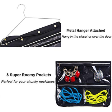 Misslo Jewelry Organizer - 44 Pockets with Zippers