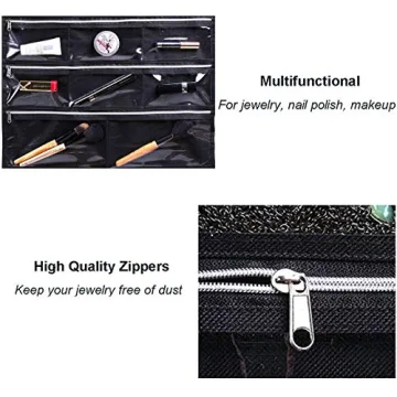 Misslo Jewelry Organizer - 44 Pockets with Zippers