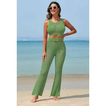 Women's 2 Piece Beach Cover Up Set - Pink Queen