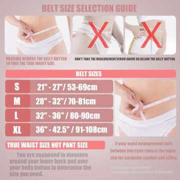 Jaffick Weight Lifting Belt For Ladies (4" Wide) - 100% Pink Leather Gym Belts Lower Waist Back Supp...