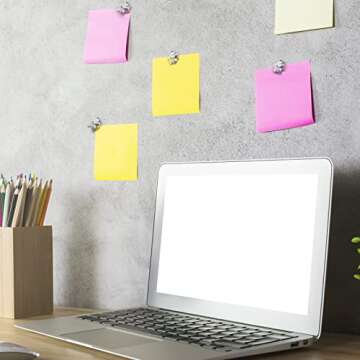 100 Pieces Star Shaped Push Pins Plastic Clear Thumb Tacks Star Pushpins Drawing Pins with Plastic Box for Cork Board Steel Point Decorative Thumbtacks to Fix Photo Map Poster, Home School Office Use