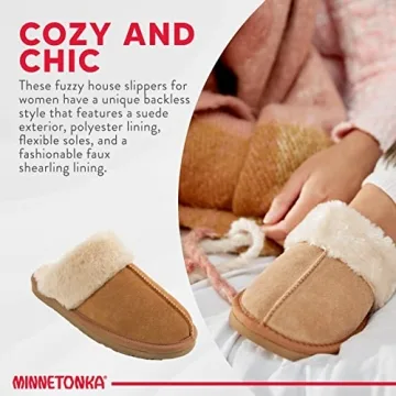 Minnetonka Women's Chesney Scuff Flat Cinnamon Slippers