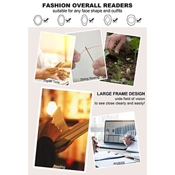 Trendy AEZUNI Oversized Reading Glasses for Women