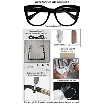 Trendy AEZUNI Oversized Reading Glasses for Women