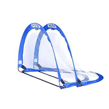 PUGG 4 Foot Pop Up Soccer Goal Set for Easy Outdoor Play