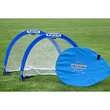 PUGG 4 Foot Pop Up Soccer Goal Set for Easy Outdoor Play