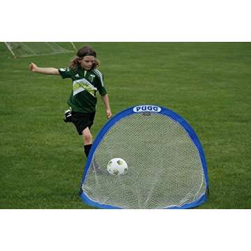 PUGG 4 Foot Pop Up Soccer Goal Set for Easy Outdoor Play