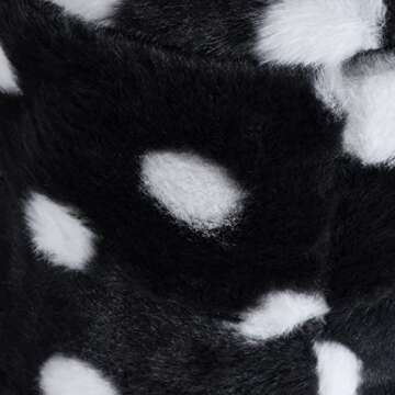 Sydbecs Winter Bucket Hat Fluffy Faux Fur Fisherman Cap for Women Men Solid Color Style(C-Black)