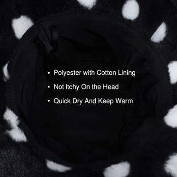Sydbecs Winter Bucket Hat Fluffy Faux Fur Fisherman Cap for Women Men Solid Color Style(C-Black)