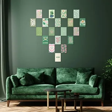 Teling 60 Pcs Danish Pastel Wall Collage Kit for Teens