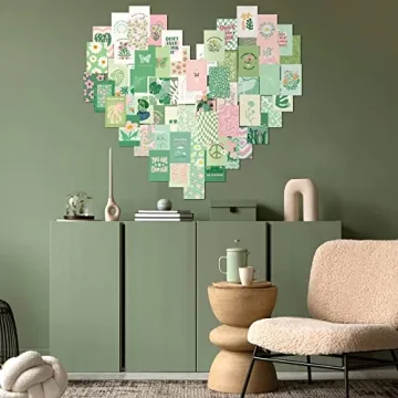 Teling 60 Pcs Danish Pastel Wall Collage Kit for Teens