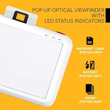Kodak Step Camera Instant Camera with 10MP Image Sensor, ZINK Zero Ink Technology, Classic Viewfinde...