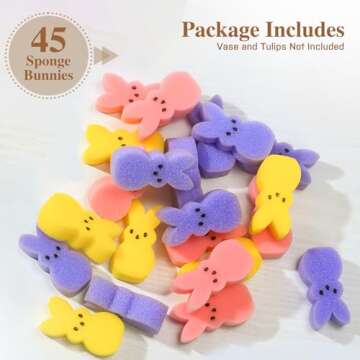 TMGIDRI Easter Decorations - Sponges Bunny Decor, Easter Vase Filler, Spring Centerpiece for Home an...