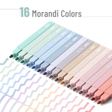 Mr. Pen Morandi Highlighters - 16 Pastel No Bleed Set