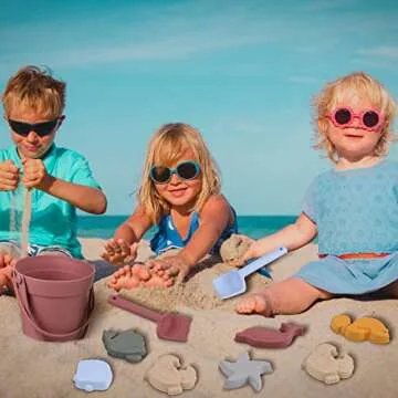 Hungdao 16 Pcs Silicone Beach Toys - Portable Fun For Kids