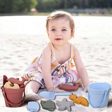 Hungdao 16 Pcs Silicone Beach Toys - Portable Fun For Kids