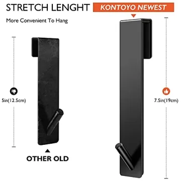 Kontoyo Shower Door Hooks for Frameless Glass Showers