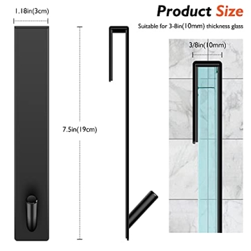 Kontoyo Shower Door Hooks for Frameless Glass Showers