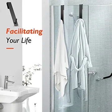 Kontoyo Shower Door Hooks for Frameless Glass Showers