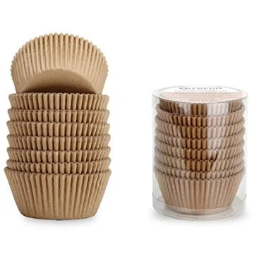 GIFBERA Natural Cupcake Liners 200-Count Greaseproof Paper