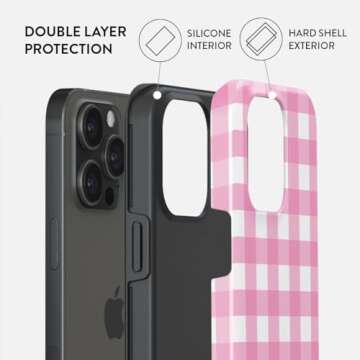 BURGA Phone Case for iPhone 15 Pro Max - Cute, Trendy, & Durable Protection with Stylish Designs