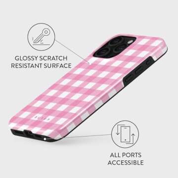 Stylish BURGA Phone Case for iPhone 15 Pro Max - Chic Protection