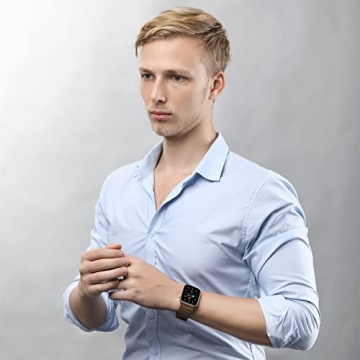 INI iWatch Band 100% Full Grain Leather Magnetic Link