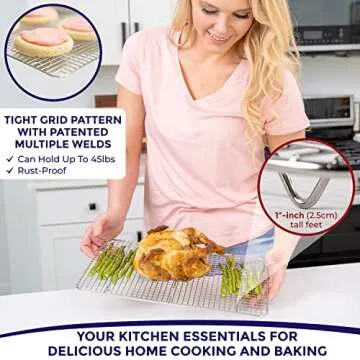 KITCHENATICS Heavy-Duty Jelly Roll Cooling Rack
