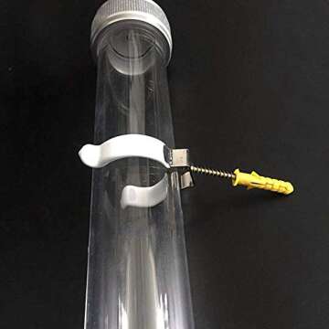 E-outstanding 20pcs T8 U Clips Holder Stainless Steel U Shaped Lampholder Support with Plastic Finish Strong Clamping Force Mounting Clip for Diameter 22-26mm Light-Emitting Diode Tube Lamp