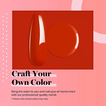 Beetles Red Gel Nail Polish Kit with UV LED Lamp