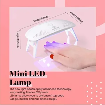 Beetles Red Gel Nail Polish Kit with UV LED Lamp