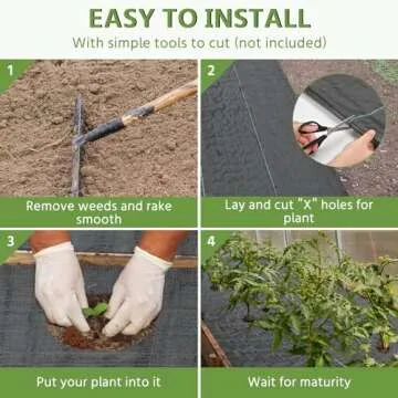 Pattiumo Weed Barrier Landscape Fabric 3x180FT 3.2oz Garden Weed Barrier Fabric Heavy Duty Woven Geotextile Fabric Weed Blocker Fabric Driveway Fabric Ground Cover Weed Barrier Mat Weed Control Fabric