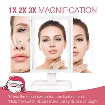 NIKKOMON Makeup Mirror with 3 Lighting Modes & Magnification