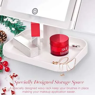 NIKKOMON Makeup Mirror with 3 Lighting Modes & Magnification