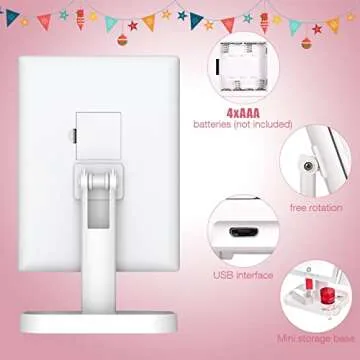 NIKKOMON Makeup Mirror with 3 Lighting Modes & Magnification