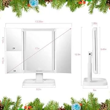 NIKKOMON Makeup Mirror with 3 Lighting Modes & Magnification