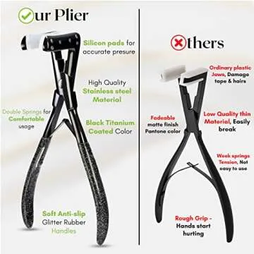 My Hair Tools Professional Tape in Hair Extensions Plier Stainless Steel Weft Extensions Tape Sealin...
