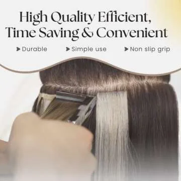 My Hair Tools Professional Tape in Hair Extensions Plier Stainless Steel Weft Extensions Tape Sealing Clamp Pliers Tool with Box Black human hair tape in extensions Styling Hair Tools, 7 Inch