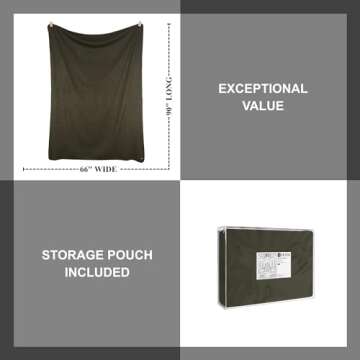 Durable EKTOS Military Wool Blanket for Outdoor Comfort