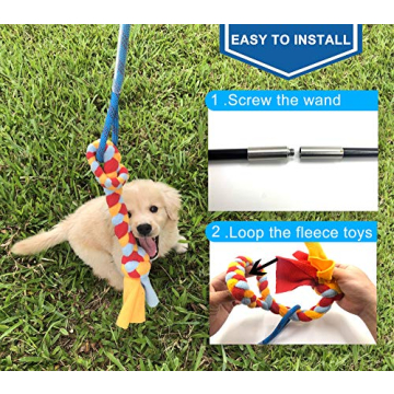 Durable Interactive Flirt Pole Toy for Active Dogs