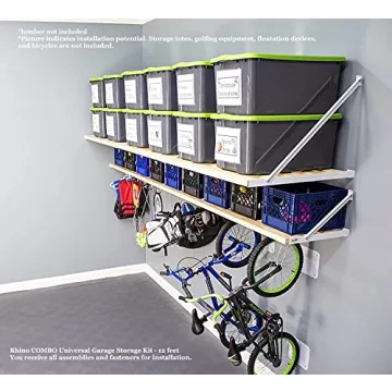 Rhino Combo Universal Garage Storage Kit 12 Feet Heavy Duty