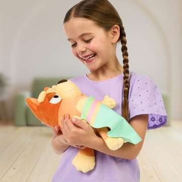 BLUEY Sleepy Time Bingo 13" Plush with Blanket, Press Bingo's Tummy to Hear 7 Phrases, Sing Along with Bingo to The Theme Song, So Soft Made with Deluxe Fabrics & Detailed Stitching | Amazon Exclusive