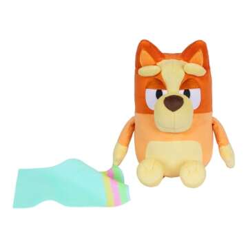 BLUEY Sleepy Time Bingo 13" Plush with Blanket, Press Bingo's Tummy to Hear 7 Phrases, Sing Along with Bingo to The Theme Song, So Soft Made with Deluxe Fabrics & Detailed Stitching | Amazon Exclusive