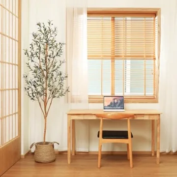 Kazeila 6FT Faux Silk Olive Tree for Home Decor