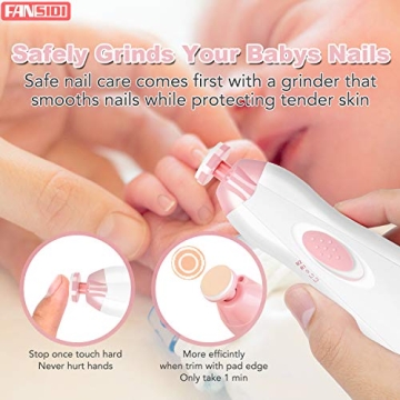 Fansidi Baby Electric Nail File for Safe Infant Nail Care