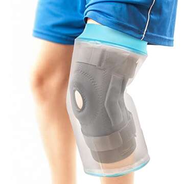 Povihome Knee Cast Cover for Shower, Adult Shower Watertight Knee Protector, TPU Durable Material, L...