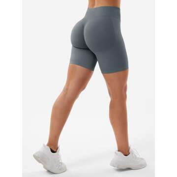 YEOREO Women Workout Gym Impact Shorts Hidden Scrunch Butt Lifting Squat Proof 3.6"/4.5"/6" Inseam S...