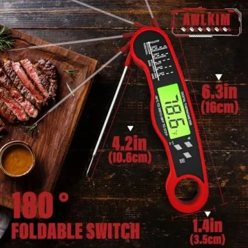 AWLKIM Digital Meat Thermometer - Instant Read