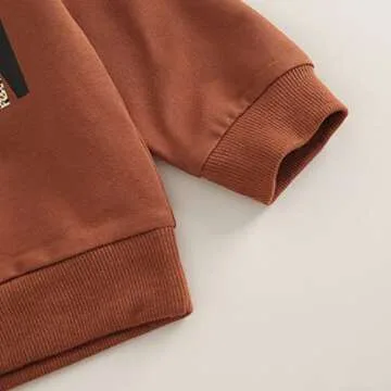 ITFABS Toddler Baby Girl Halloween Clothes Pumpkin Outfits Set Pullover Sweatshirt Tops+Flare Pants Fall Winter Baby Clothes（Brown,6-12 Months）